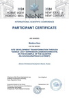 CERTIFICATE Markina Vera. 00001